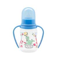 Бутылочка для кормления с соской молочной "Just LUBBY",от 0 мес.,125мл.,полипропилен, силикон, с руч