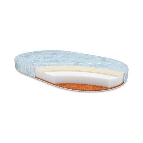 Детский овальный матрас Nuovita Bello 125х65х10 см