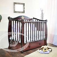 С 707 Кровать детская "Валерия" резьба №19 накладка №22 мишка на облаке