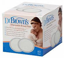 Dr. Brown's. Прокладки на грудь, одноразовые, 60 шт.